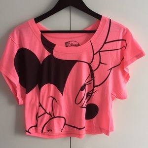 Forever 21 Minnie Mouse Cropped T-Shirt